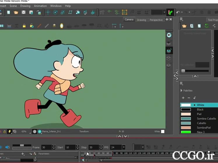 نمایی از نرم افزار تون بوم هارمونیToon boom harmony